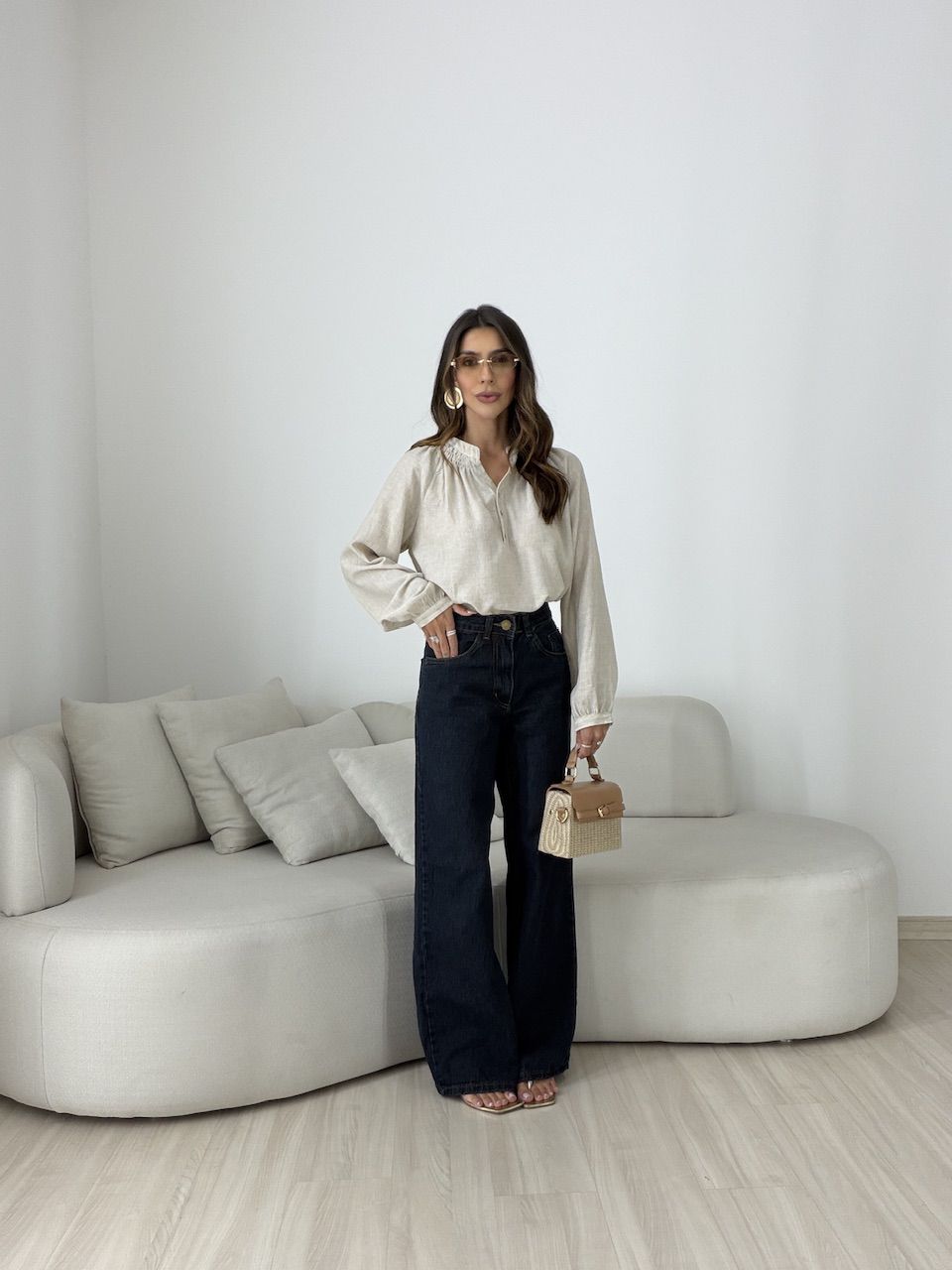BATA KAREN BOTÕES AREIA