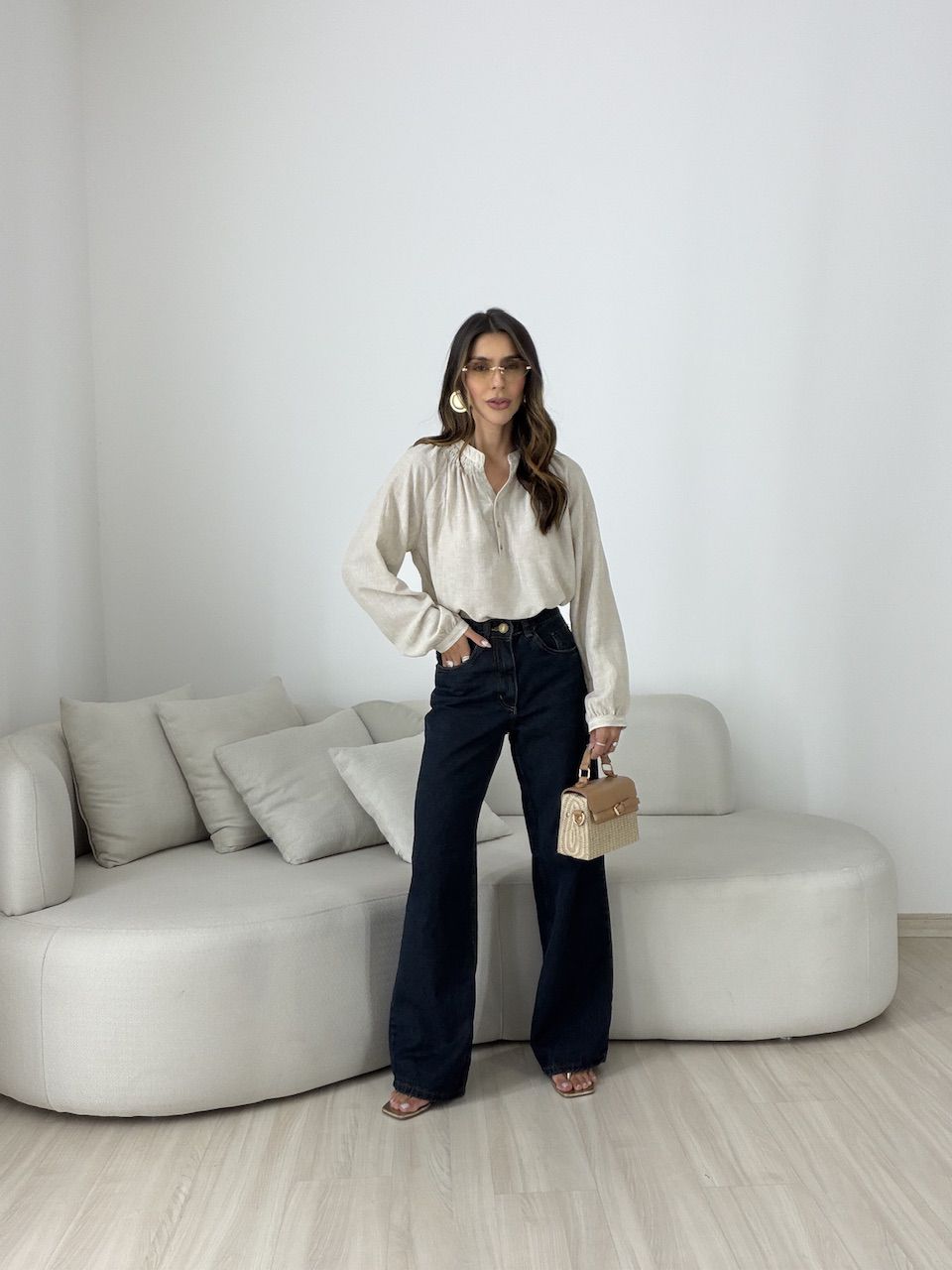 BATA KAREN BOTÕES AREIA