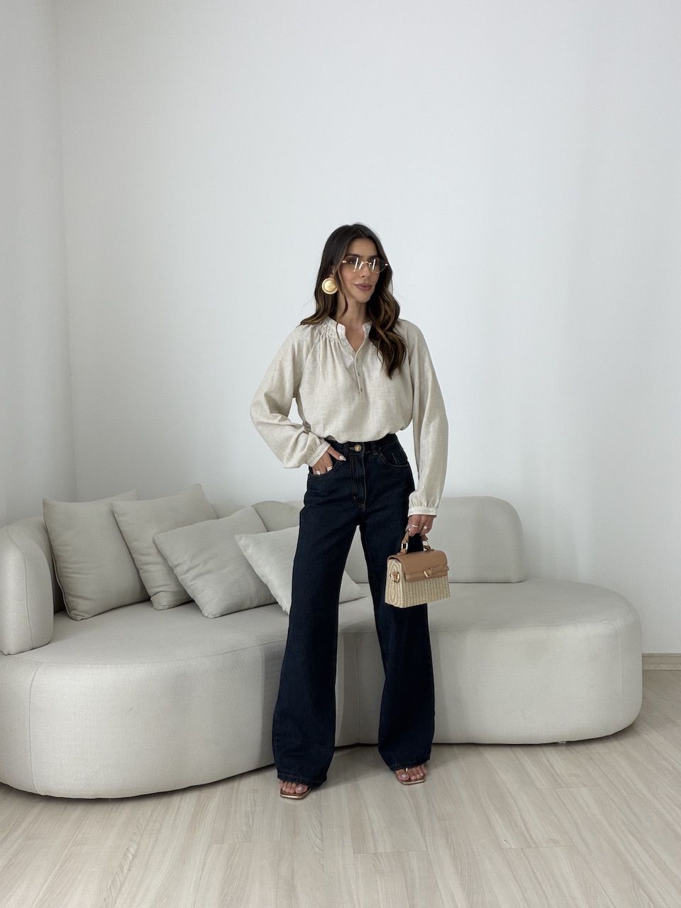 BATA KAREN BOTÕES AREIA