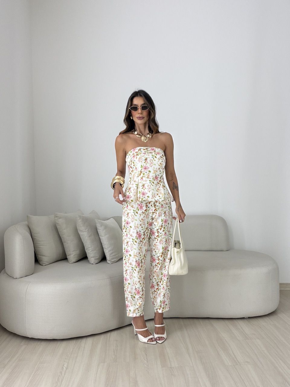 CONJUNTO SUSAN FLORAL OFF - 0082070048 - CAROLLA FERRARO