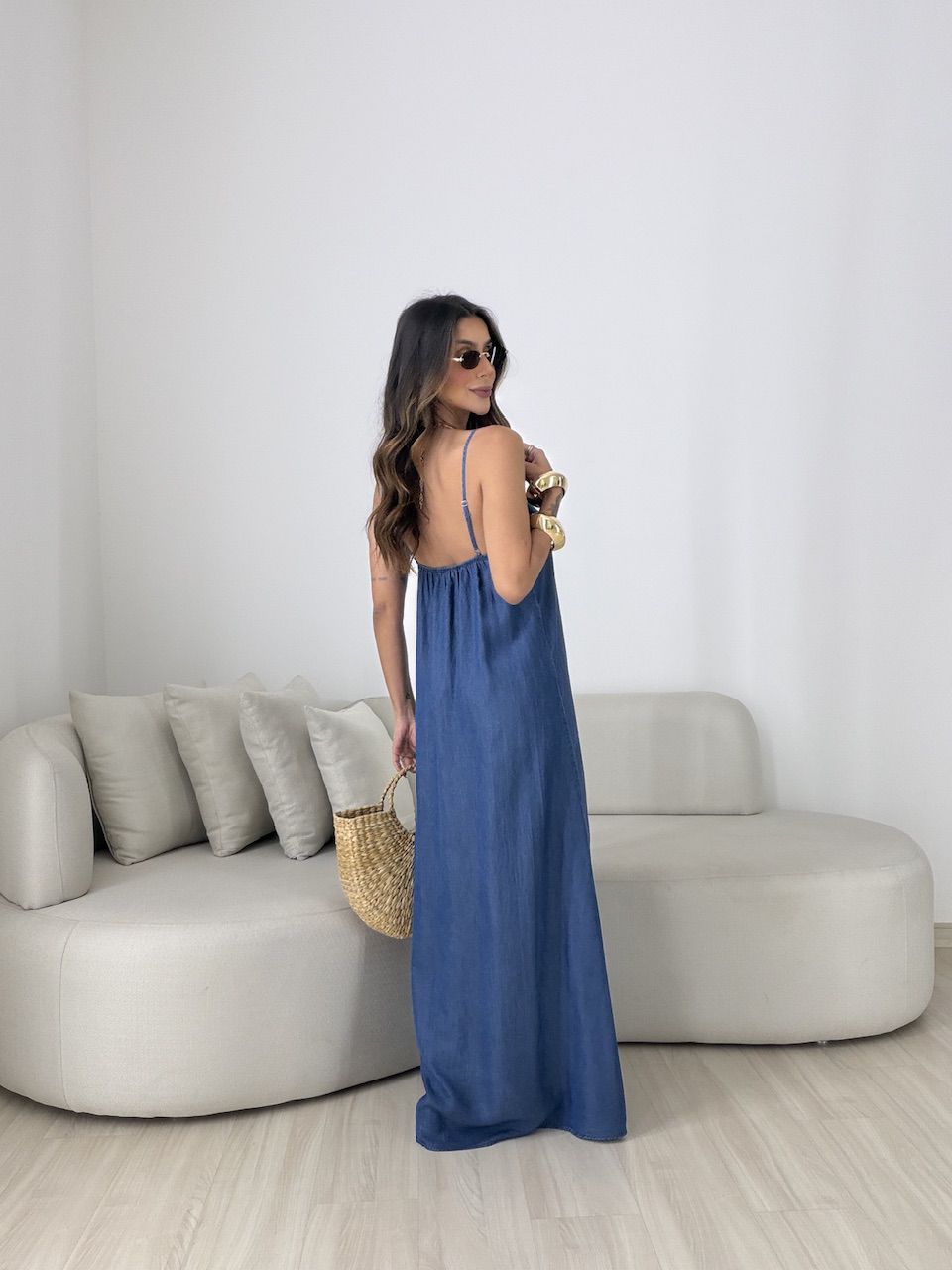 VESTIDO ROBERTA ALCINHA AZUL CLARO