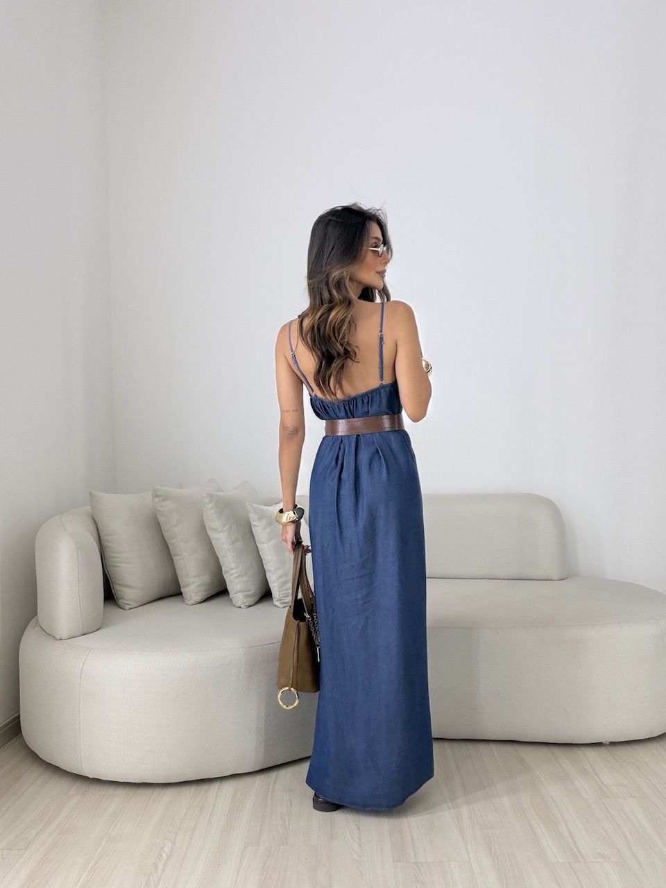VESTIDO ROBERTA ALCINHA AZUL ESCURO