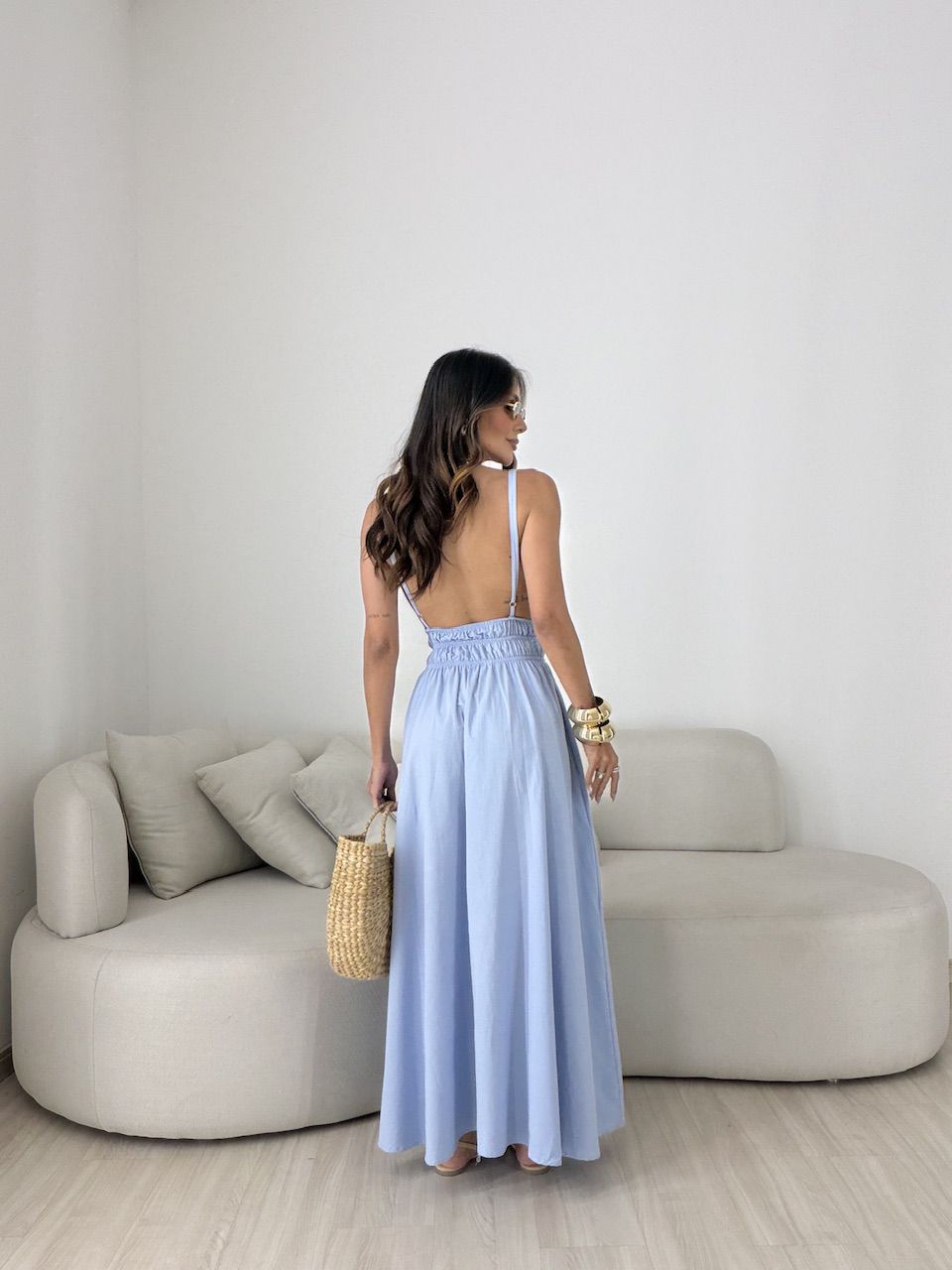 VESTIDO SIMONE FLUIDO AZUL CLARO