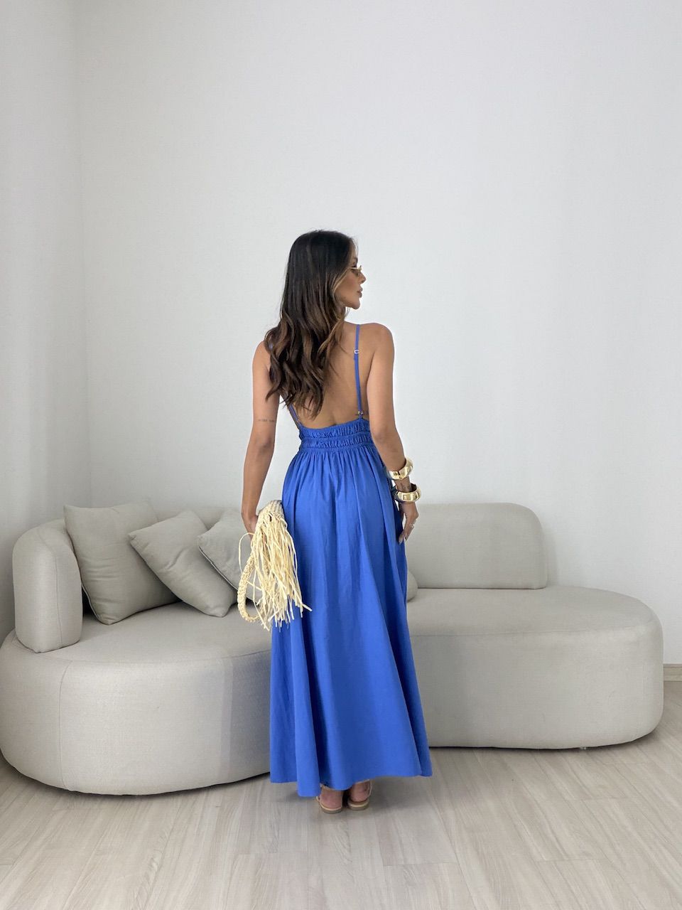 VESTIDO SIMONE FLUIDO AZUL