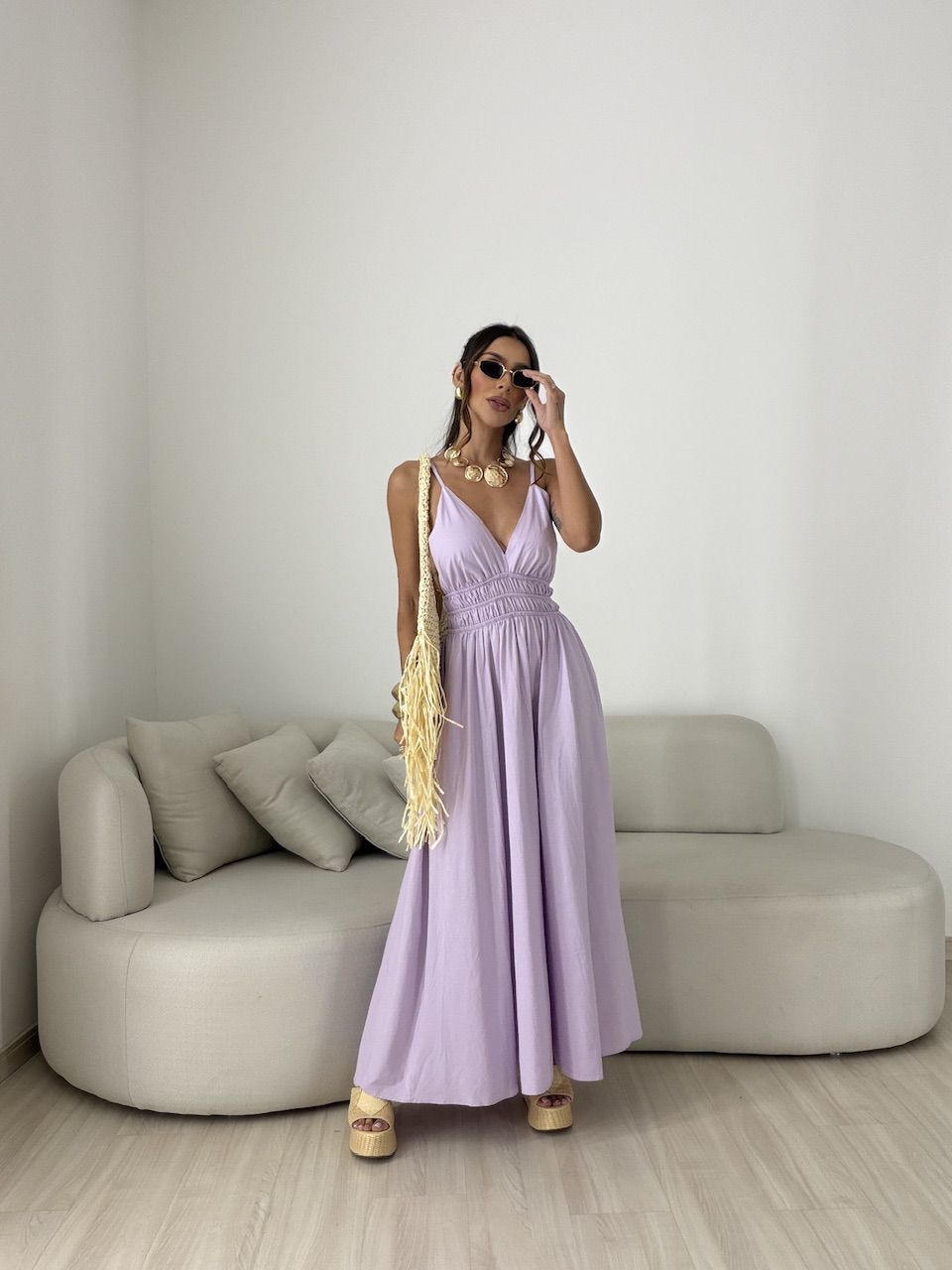VESTIDO SIMONE FLUIDO LILÁS