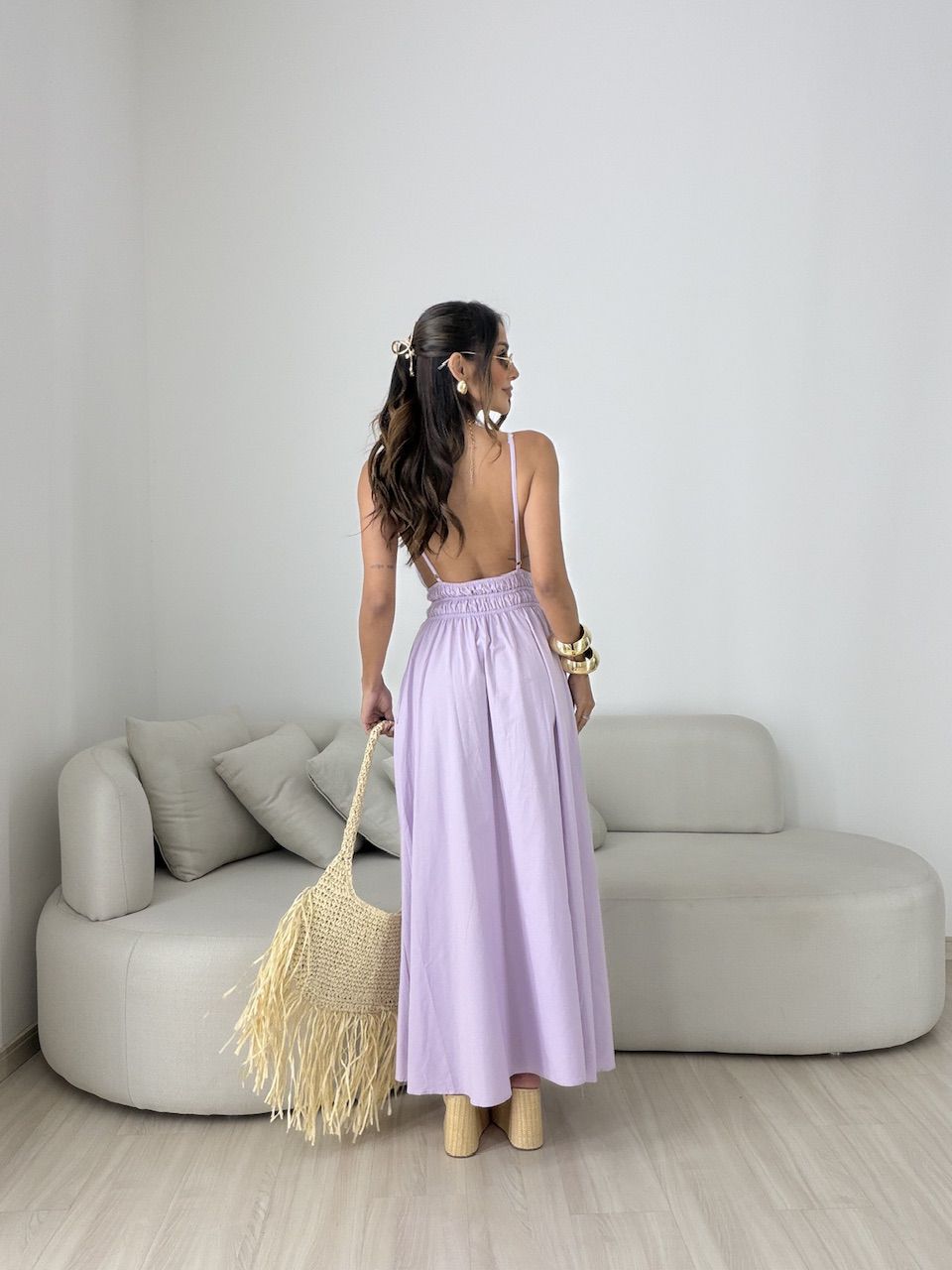 VESTIDO SIMONE FLUIDO LILÁS