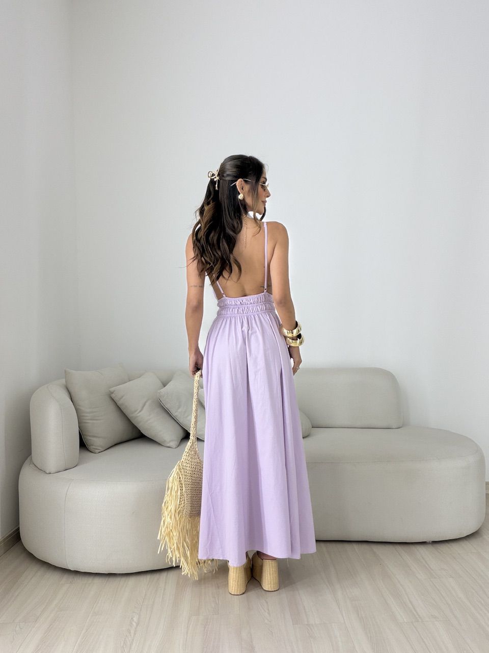 VESTIDO SIMONE FLUIDO LILÁS