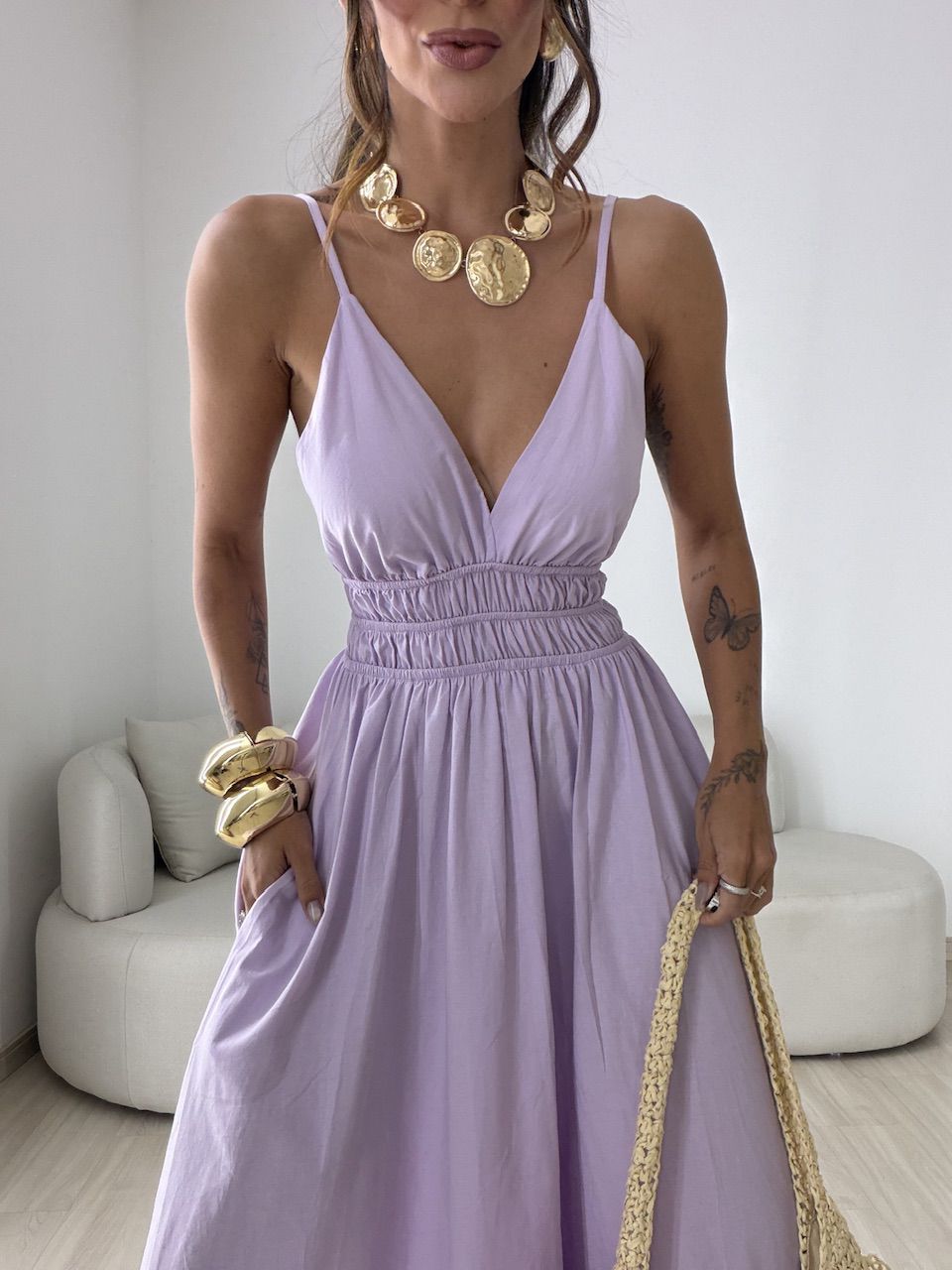 VESTIDO SIMONE FLUIDO LILÁS