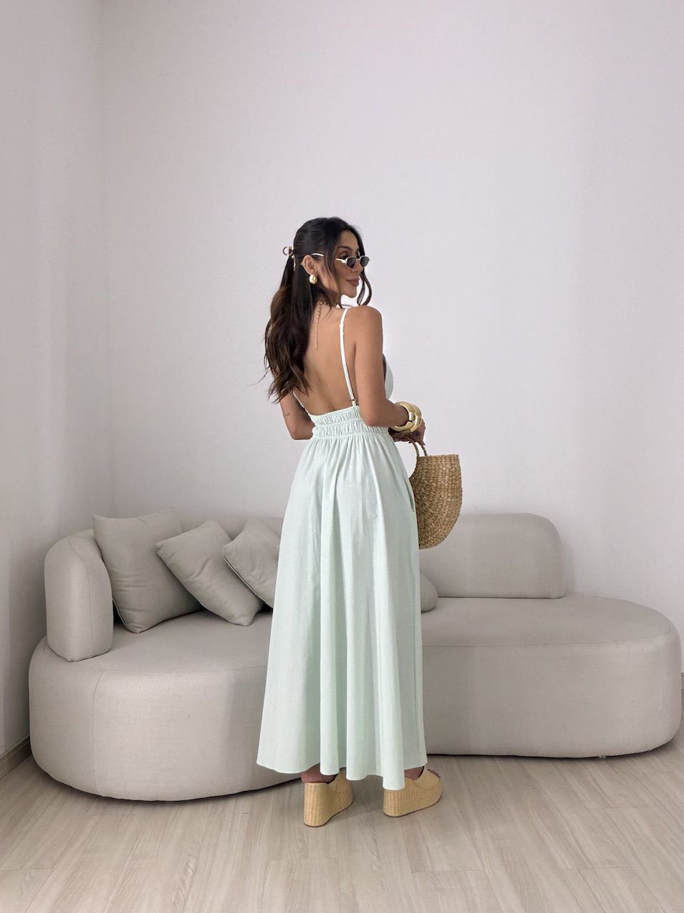 VESTIDO SIMONE FLUIDO MENTA