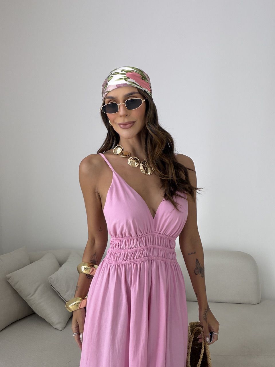 VESTIDO SIMONE FLUIDO ROSA