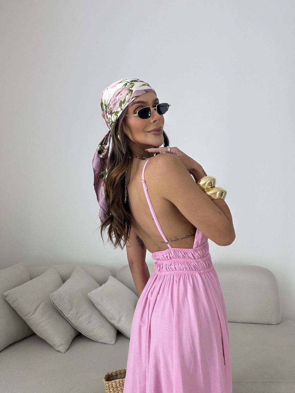 VESTIDO SIMONE FLUIDO ROSA