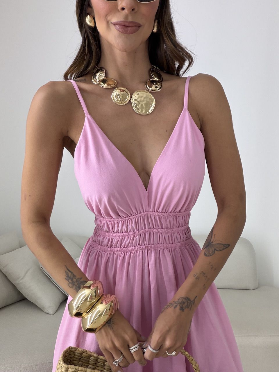 VESTIDO SIMONE FLUIDO ROSA