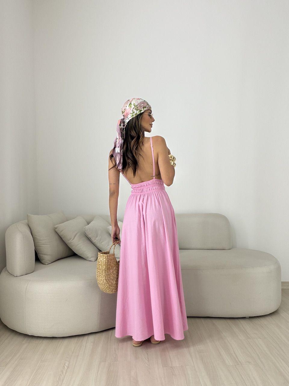VESTIDO SIMONE FLUIDO ROSA