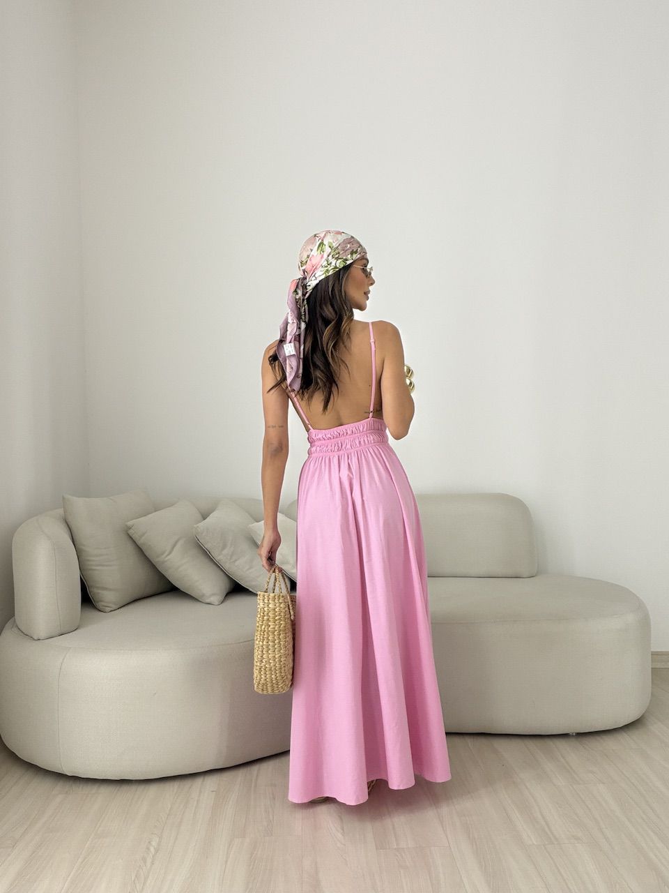 VESTIDO SIMONE FLUIDO ROSA