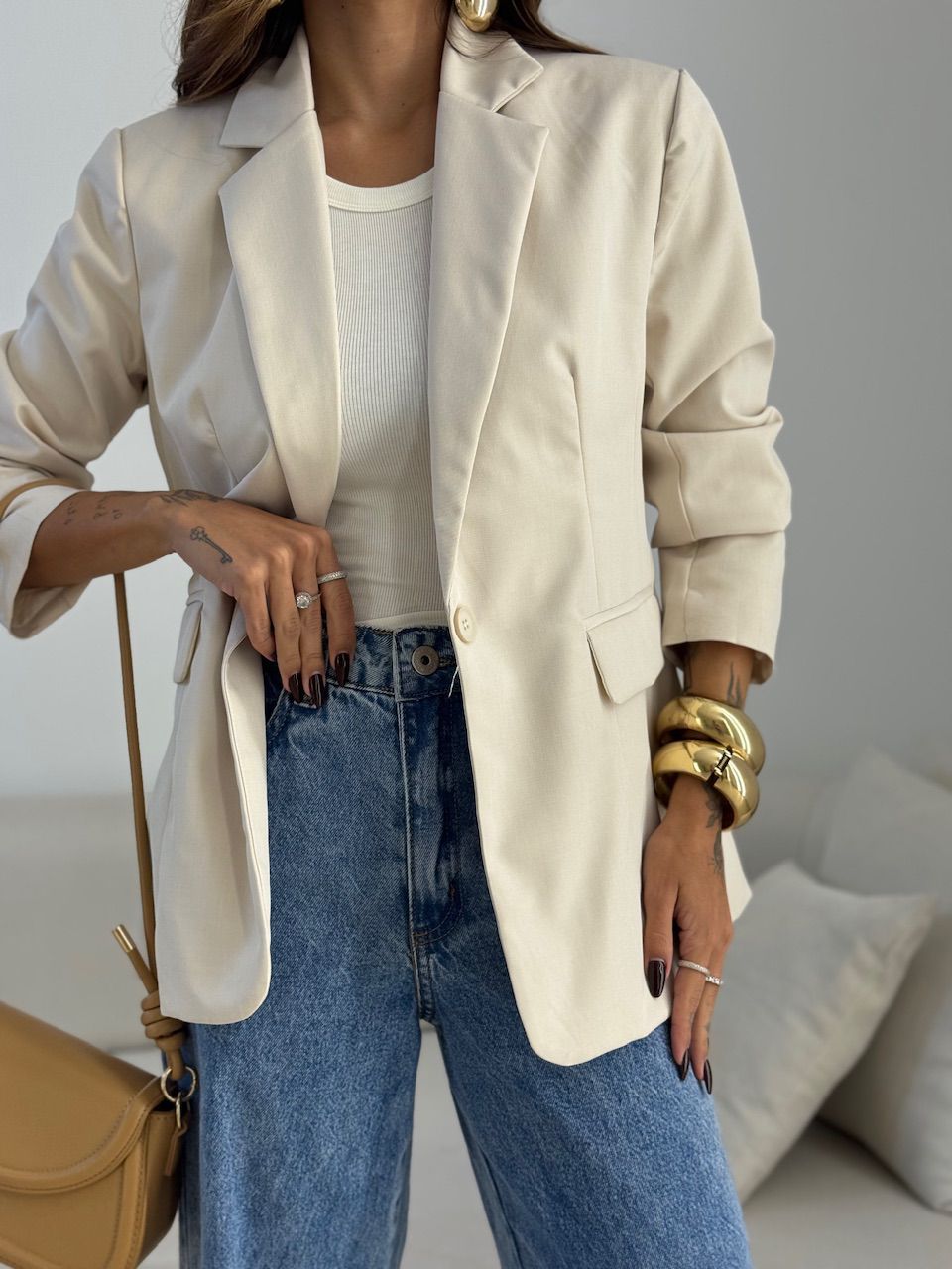 BLAZER PENÉLOPE FORRADO MARFIM