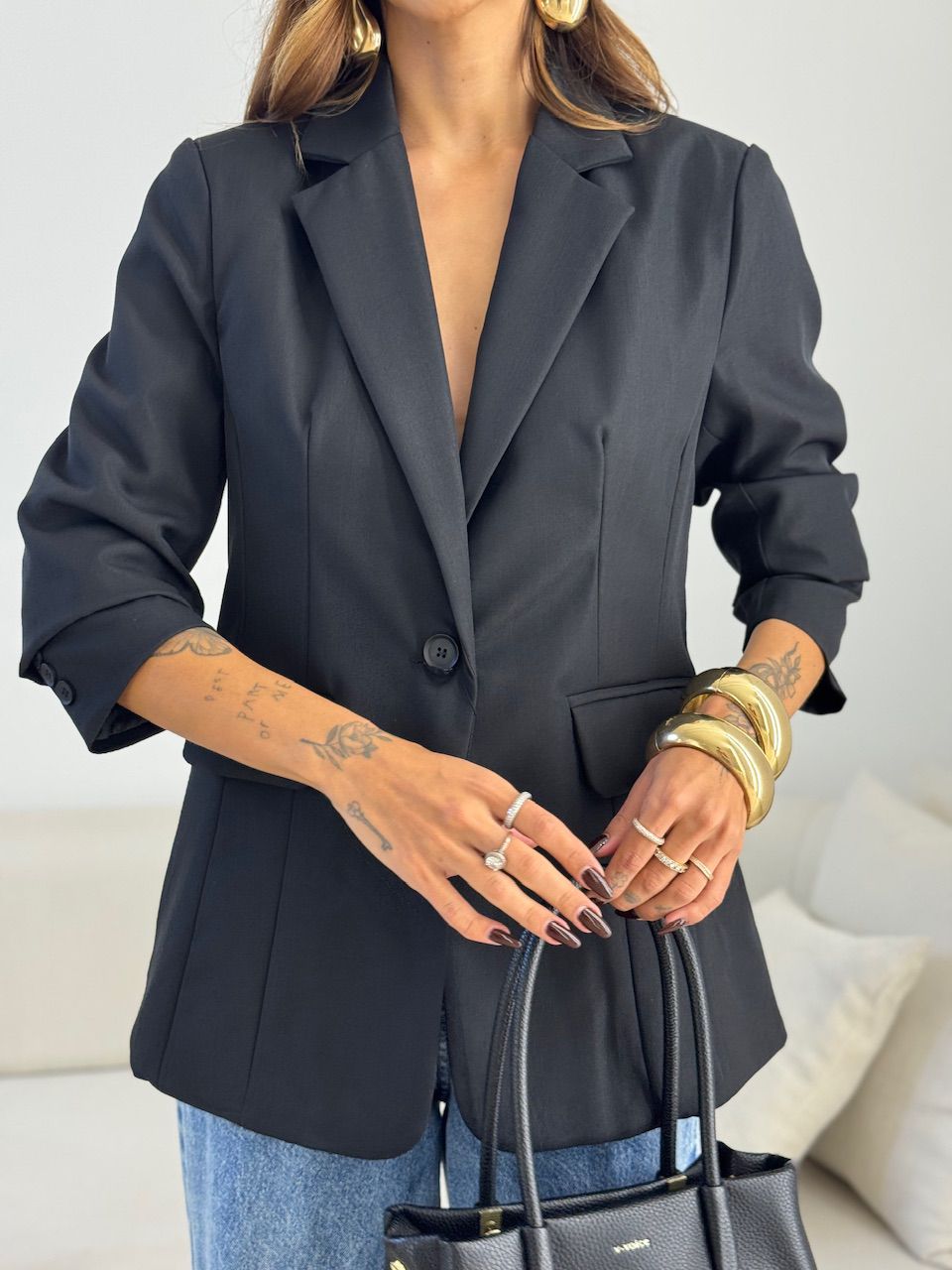 BLAZER PENÉLOPE FORRADO PRETO