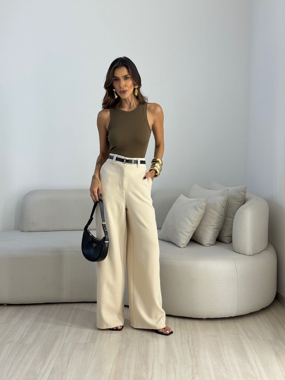 CALÇA ELIANA CINTO AREIA