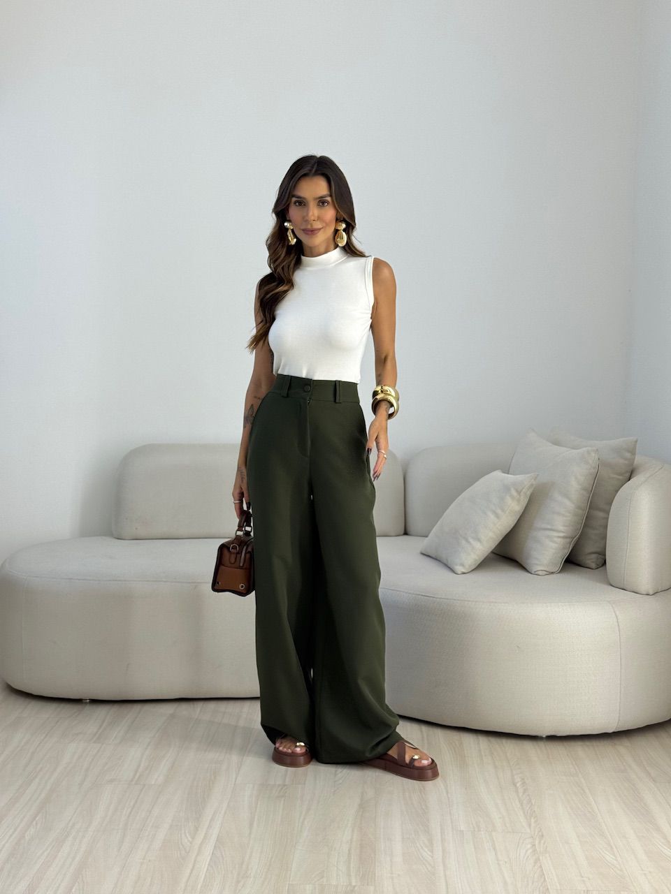 CALÇA ELIANA CINTO VERDE