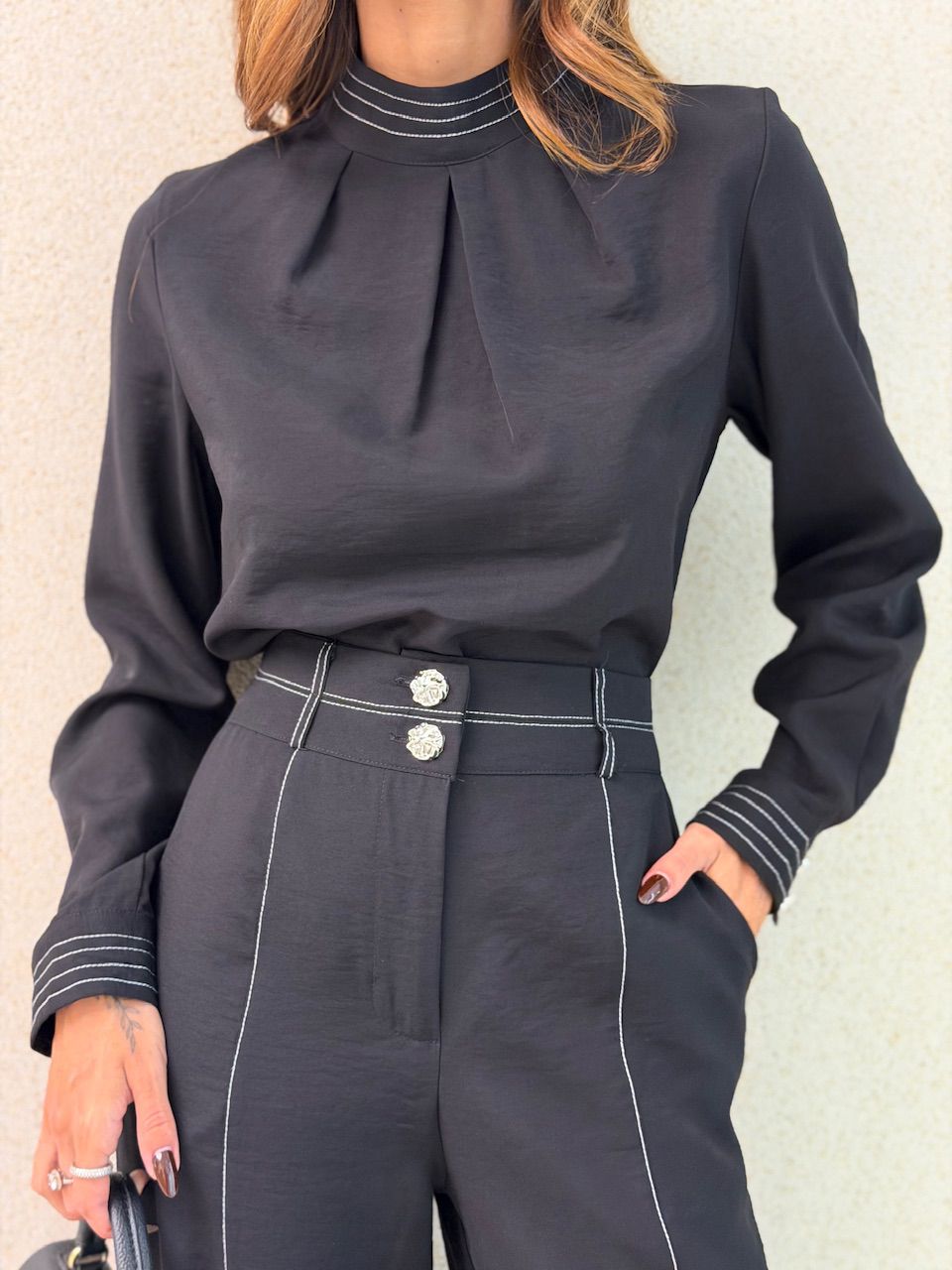 CONJUNTO EVA CAMISA CALÇA PRETO