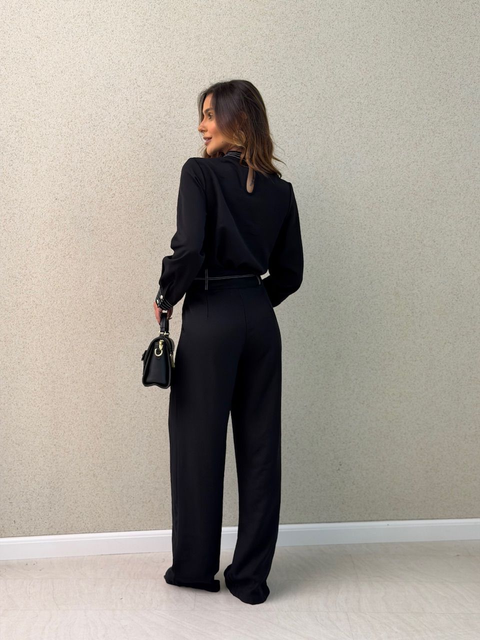 CONJUNTO EVA CAMISA CALÇA PRETO