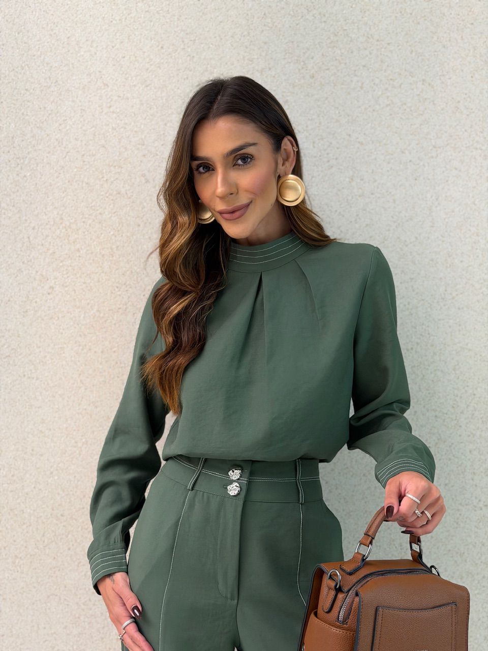 CONJUNTO EVA CAMISA CALÇA VERDE