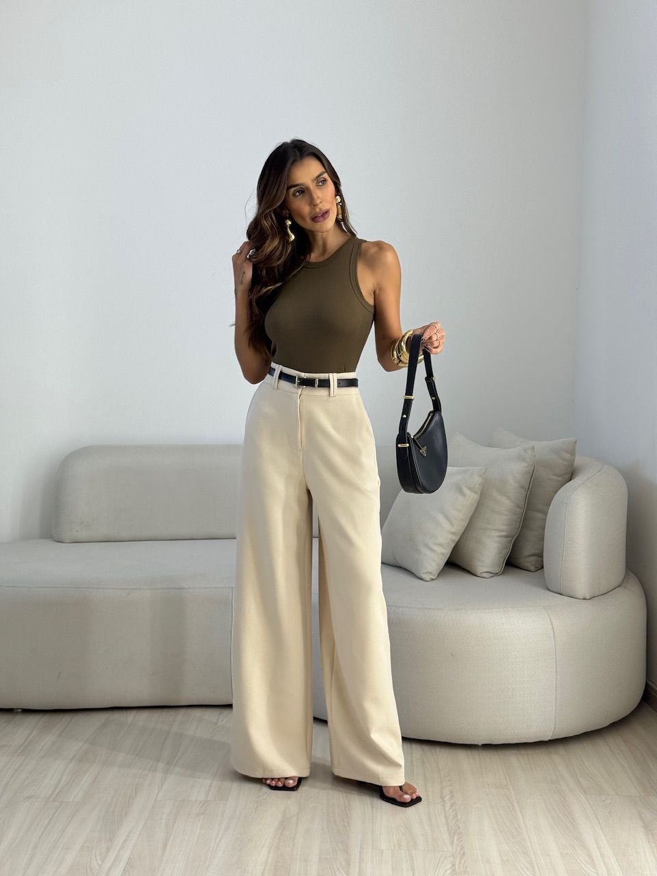 CROPPED PIETRA CAVADO OLIVA