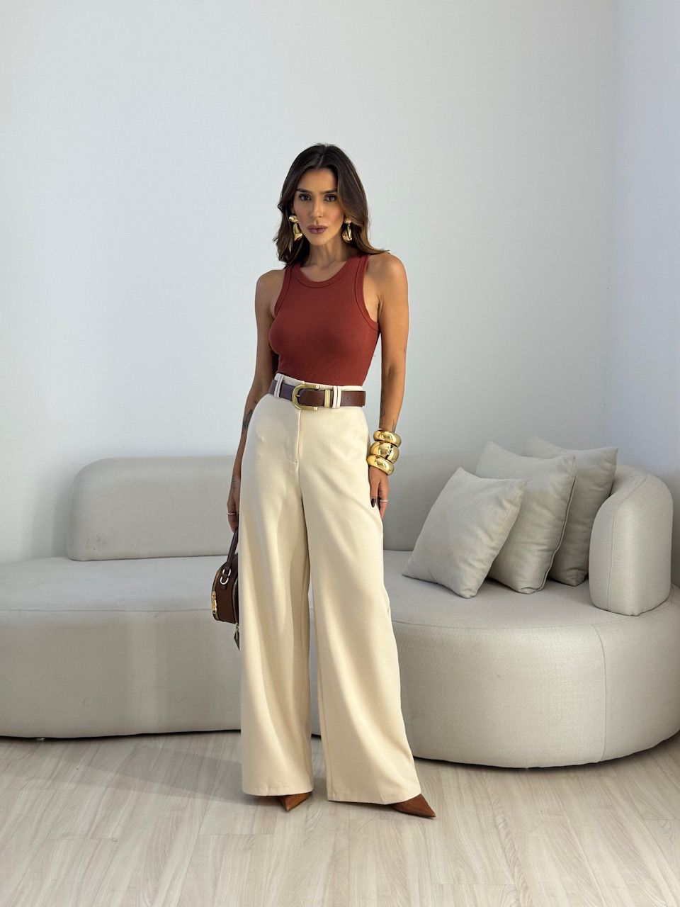 CROPPED PIETRA CAVADO TERRA COTA 