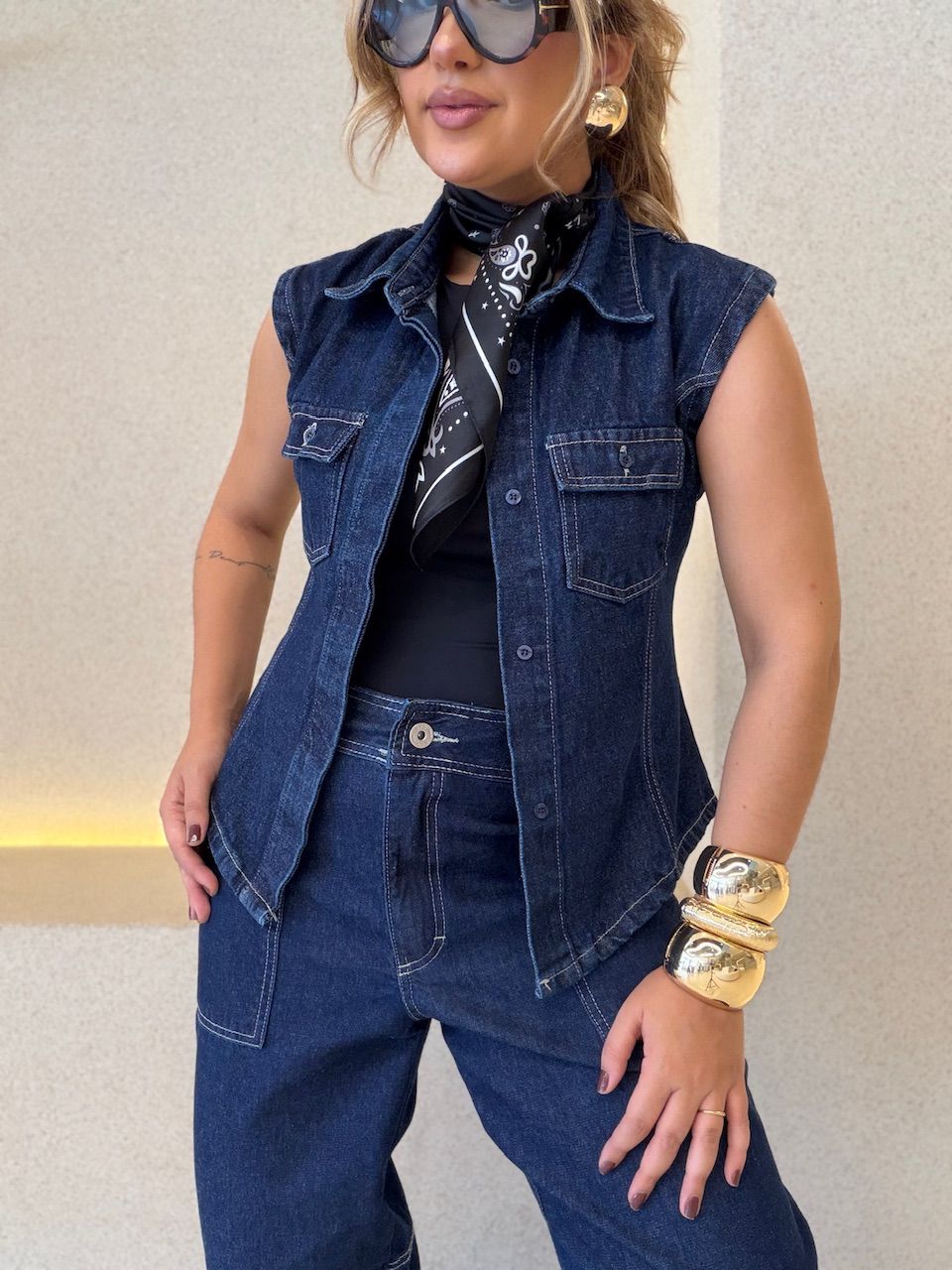 COLETE MARIA LAURA CAVADO JEANS MÉDIO - 0074900423 - CAROLLA FERRARO