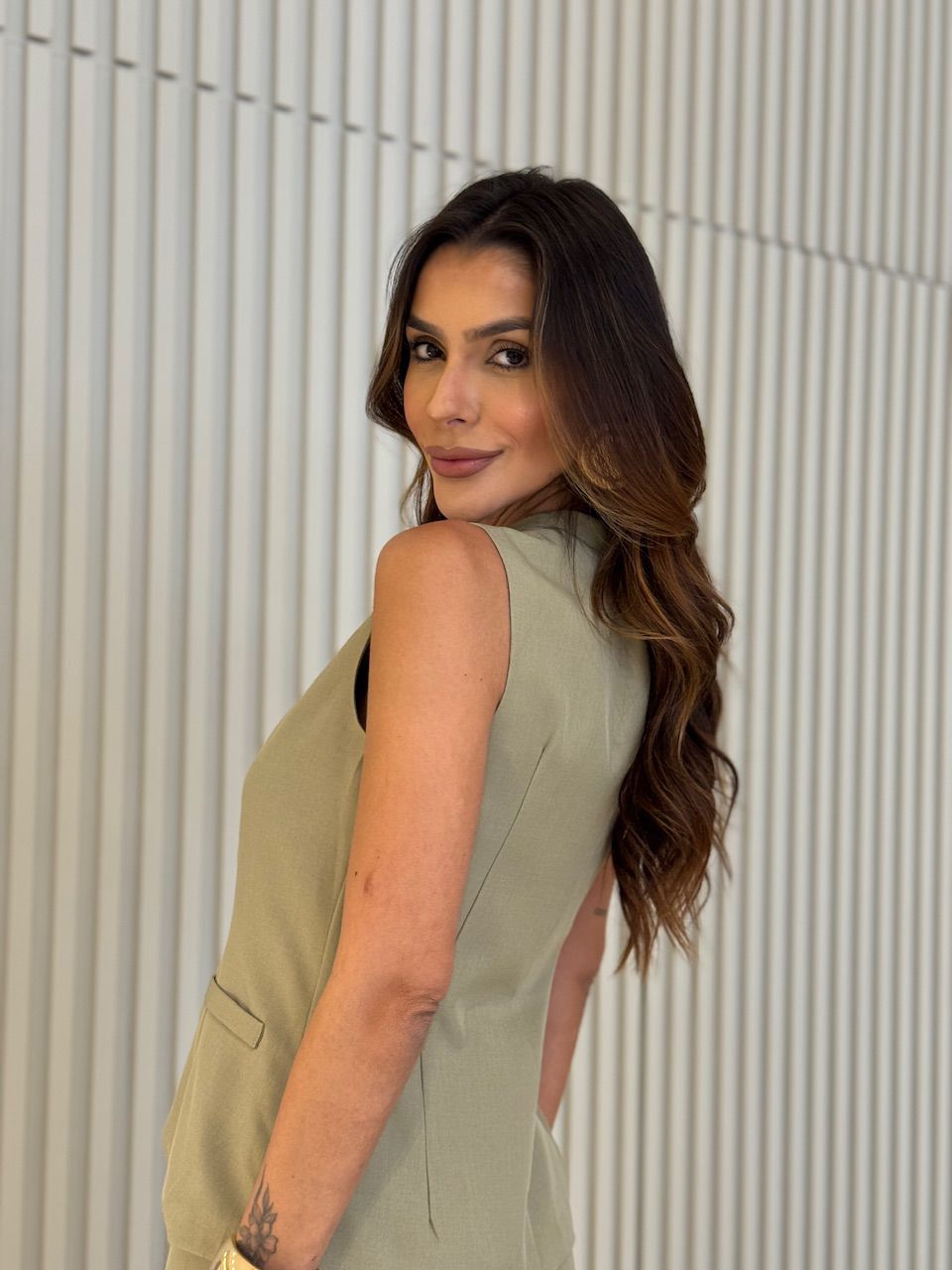 CONJUNTO DANDARA COLETE CALÇA Verde Oliva