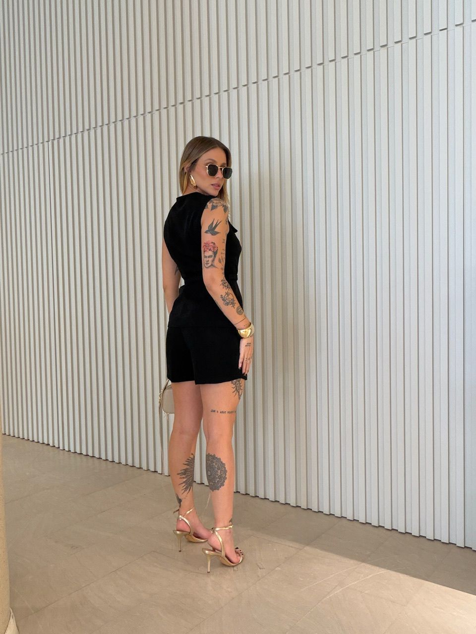 CONJUNTO OLIVIA SHORT COLETE PRETO