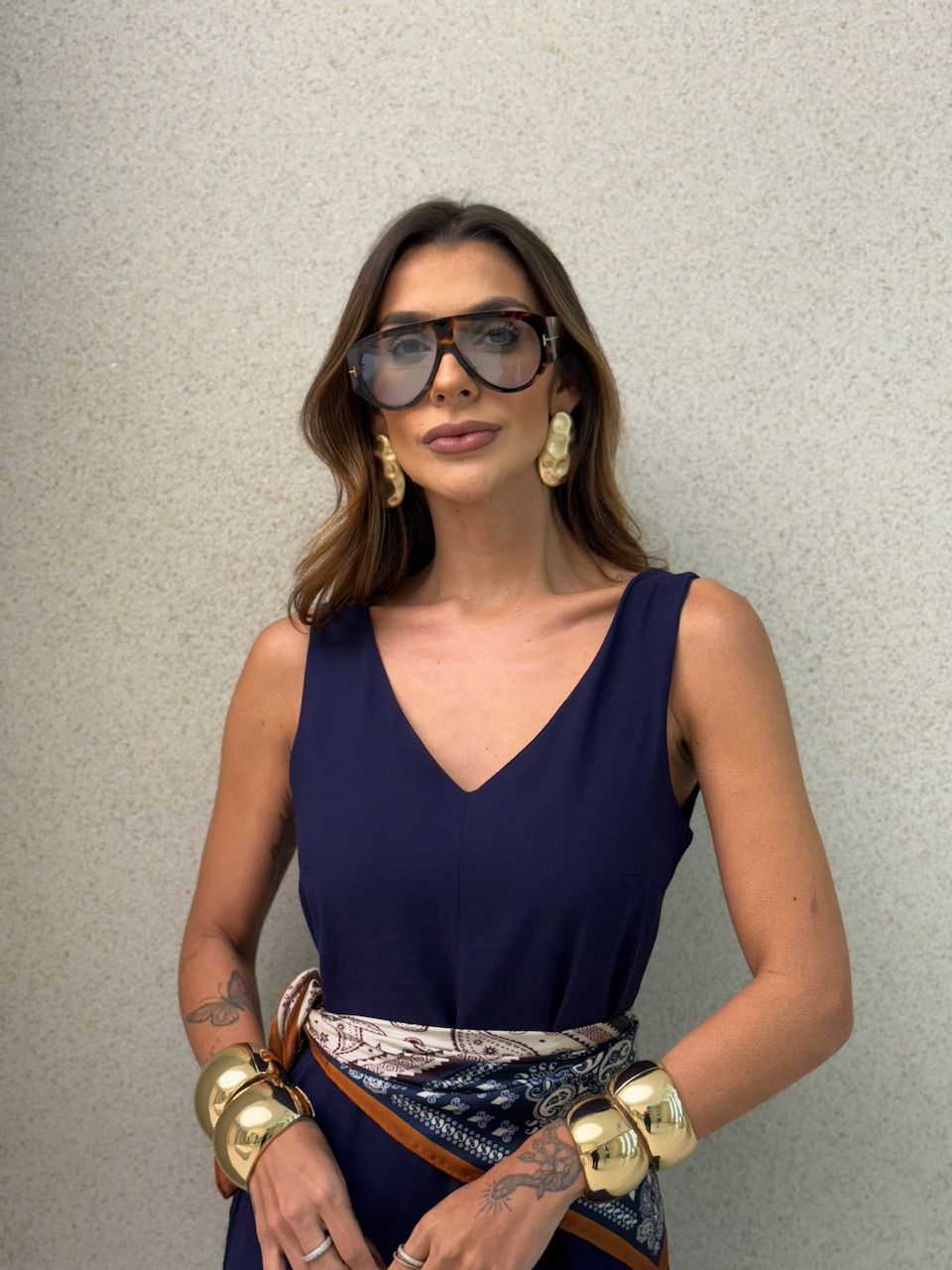 MACACÃO TATIANA FAIXA MARINHO