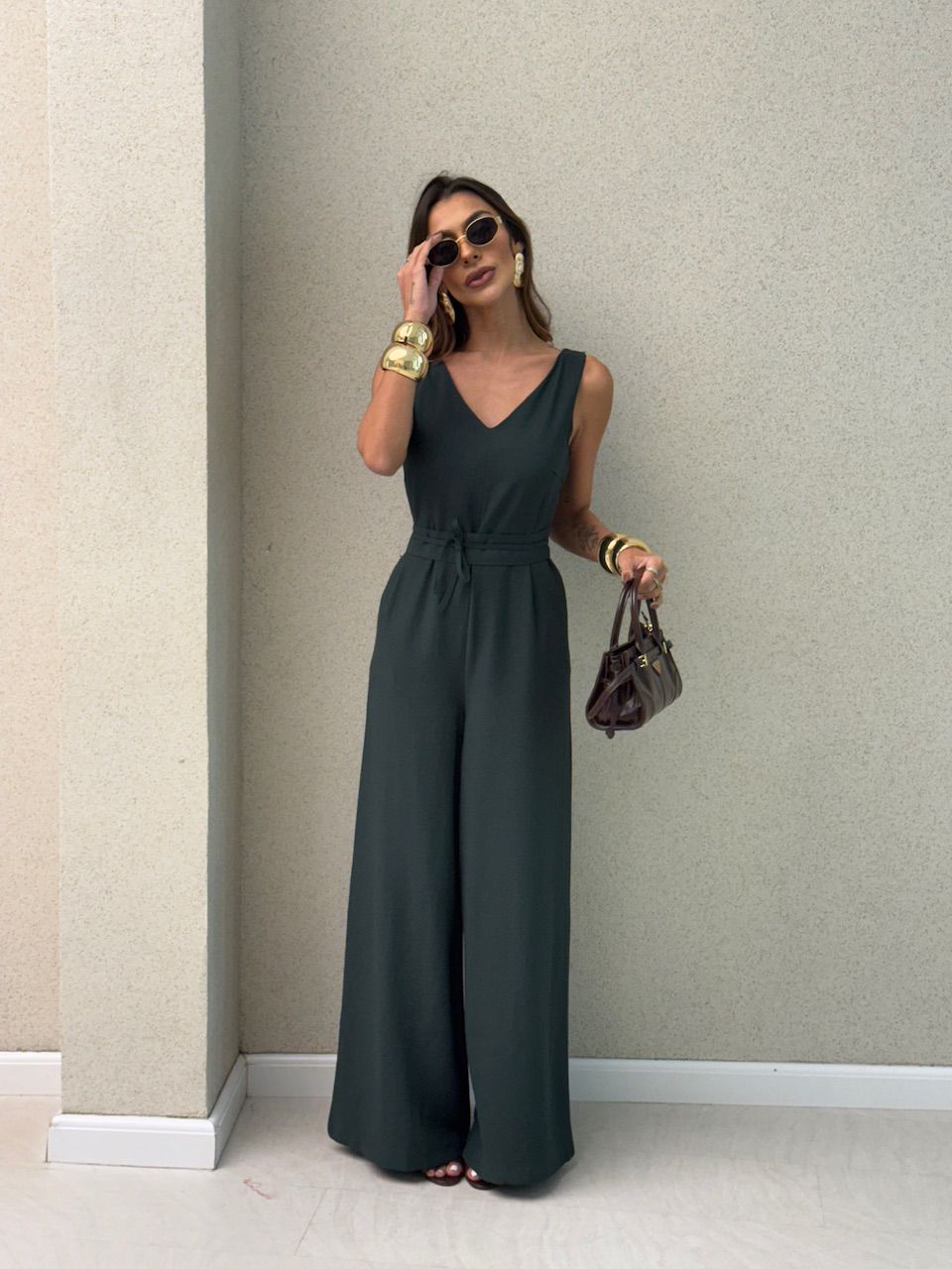 MACACÃO TATIANA FAIXA VERDE MILITAR