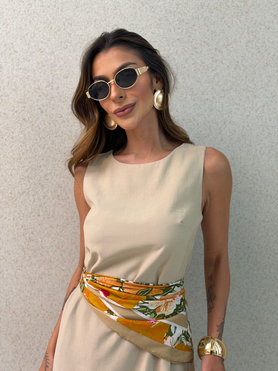 VESTIDO MAIARA CURTO AREIA