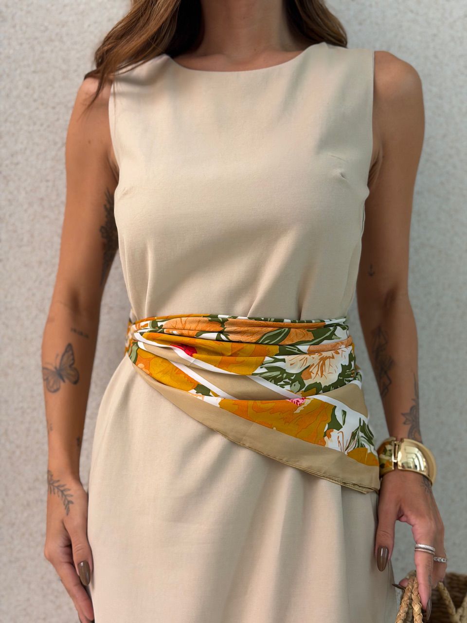 VESTIDO MAIARA CURTO AREIA