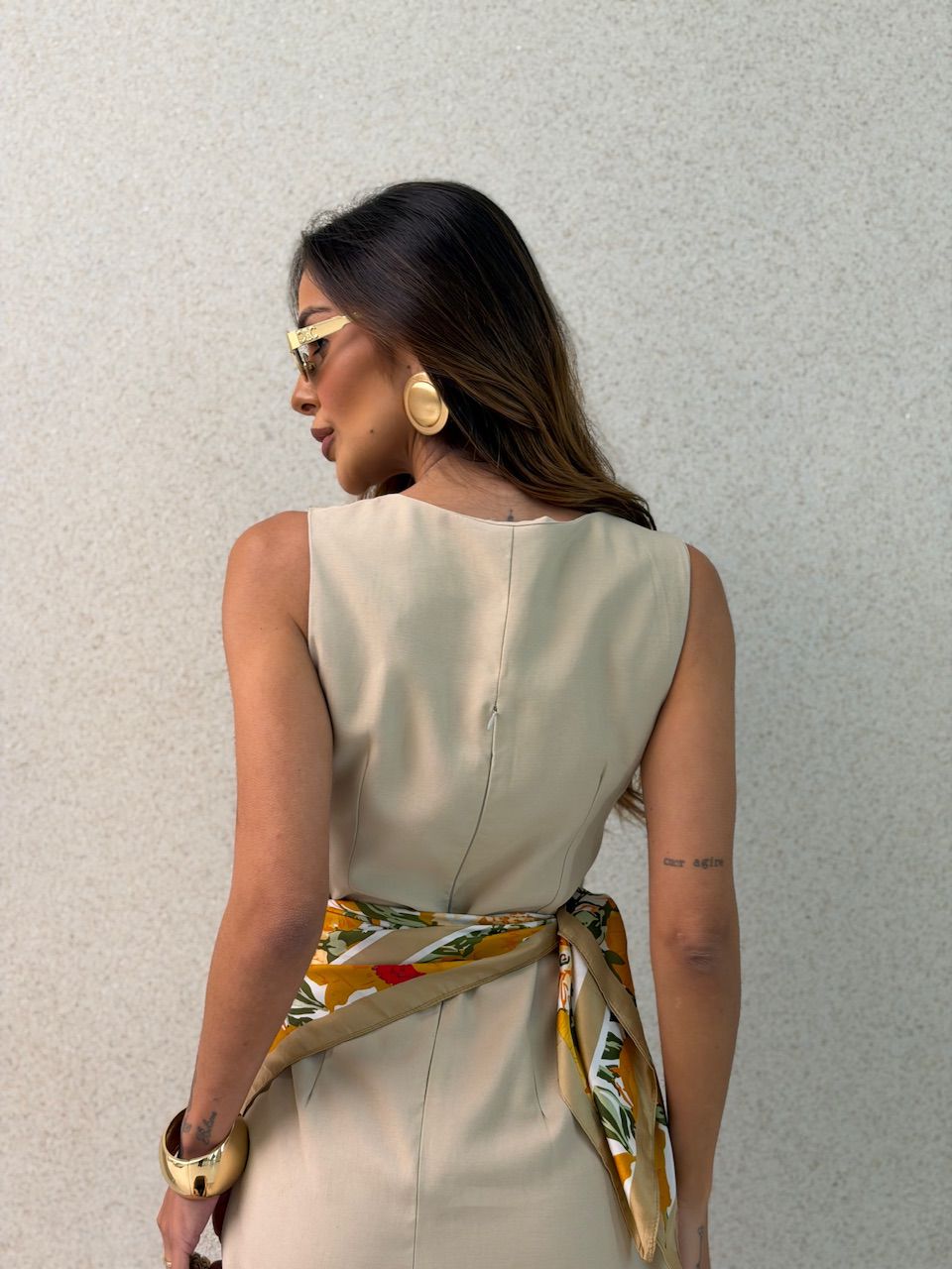 VESTIDO MAIARA CURTO AREIA