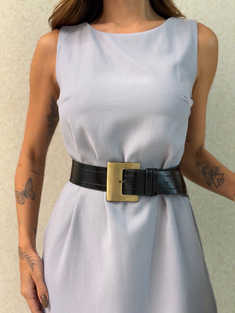 VESTIDO MAIARA CURTO CINZA