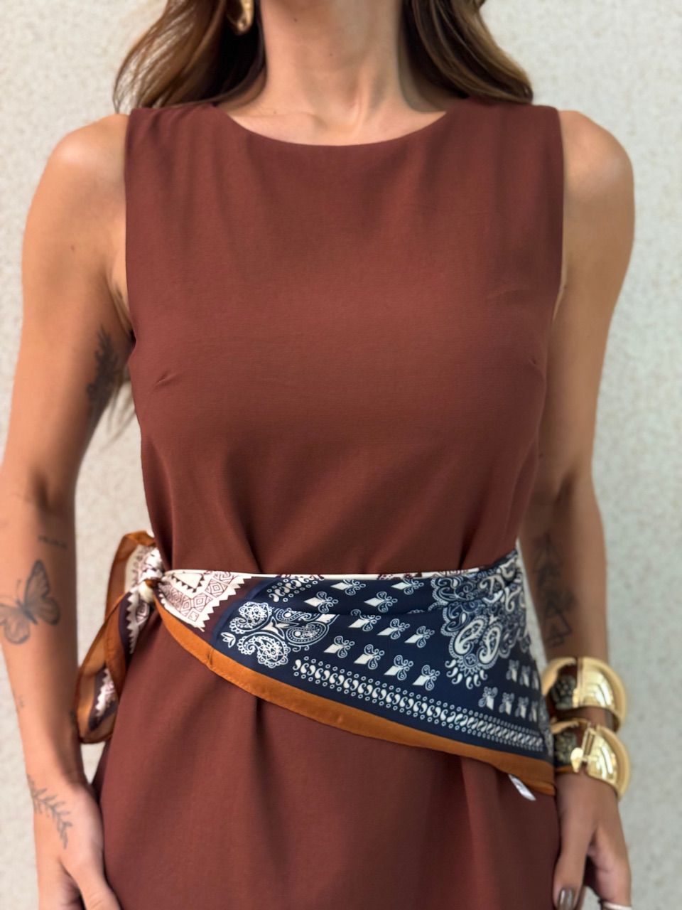 VESTIDO MAIARA CURTO MARROM