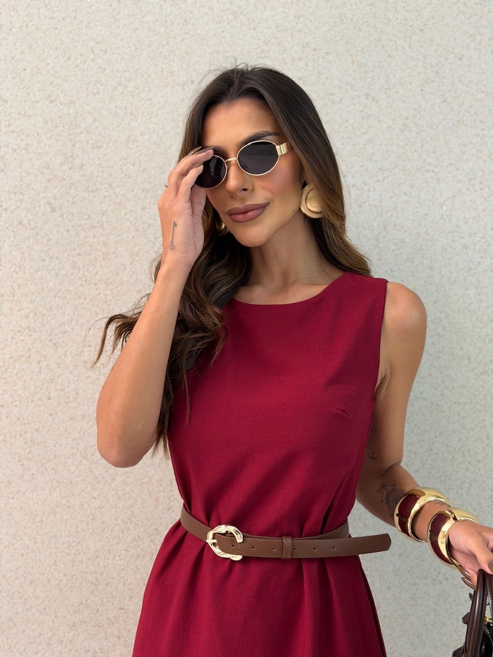 VESTIDO MAIARA CURTO VINHO