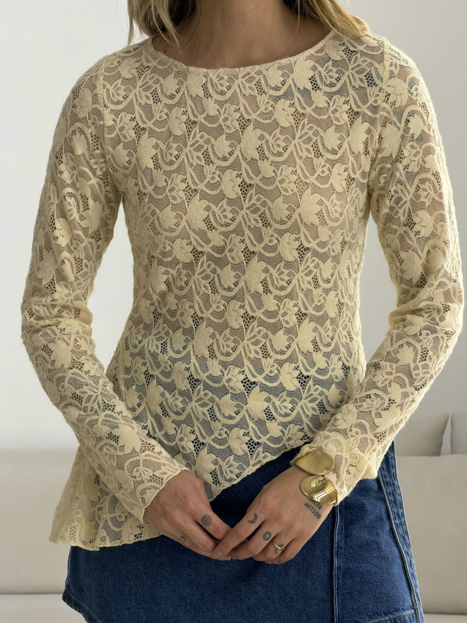 BLUSA JOANA RENDA AREIA