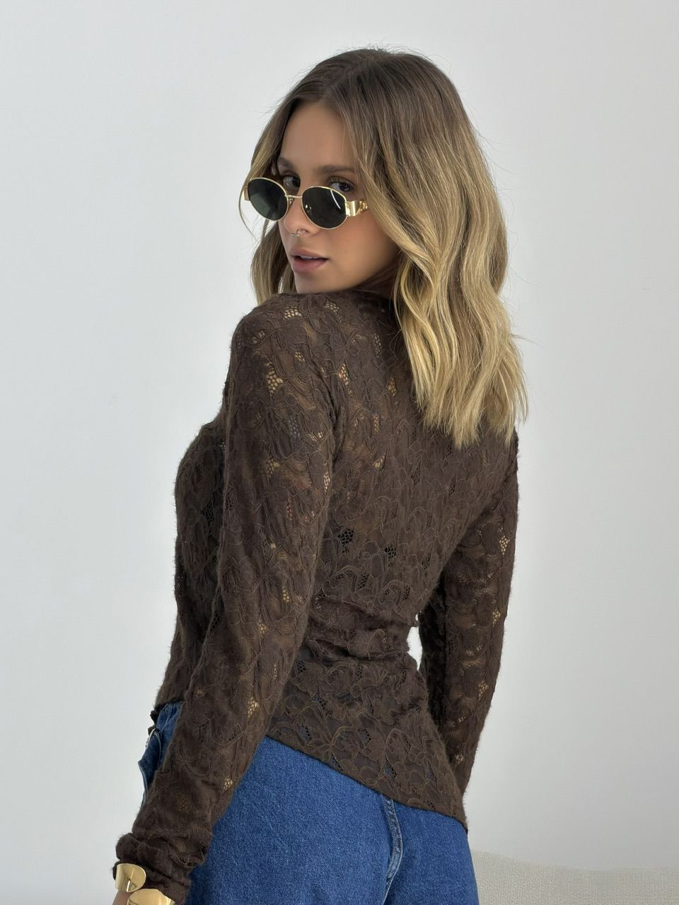 BLUSA JOANA RENDA CAFÉ