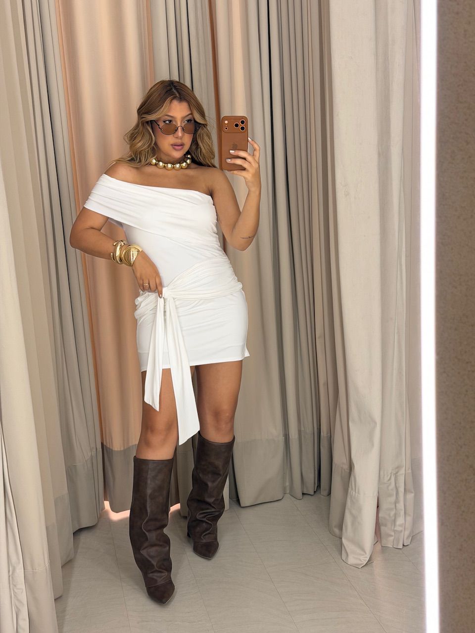 VESTIDO FLORA FAIXA OFF - 0076310048 - CAROLLA FERRARO