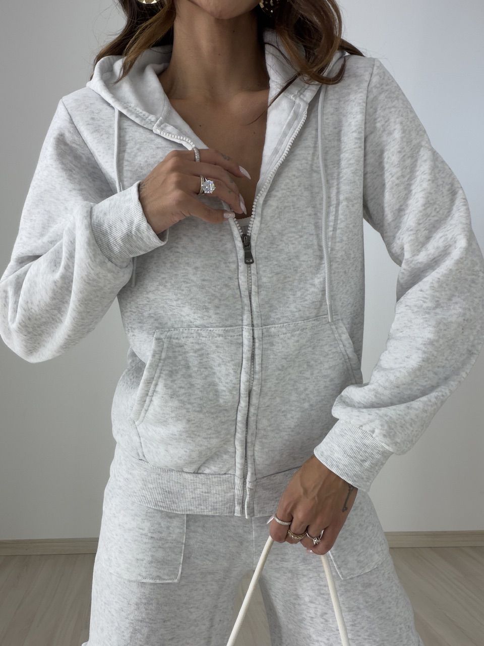 CONJUNTO ELEONORA MOLETOM MESCLA