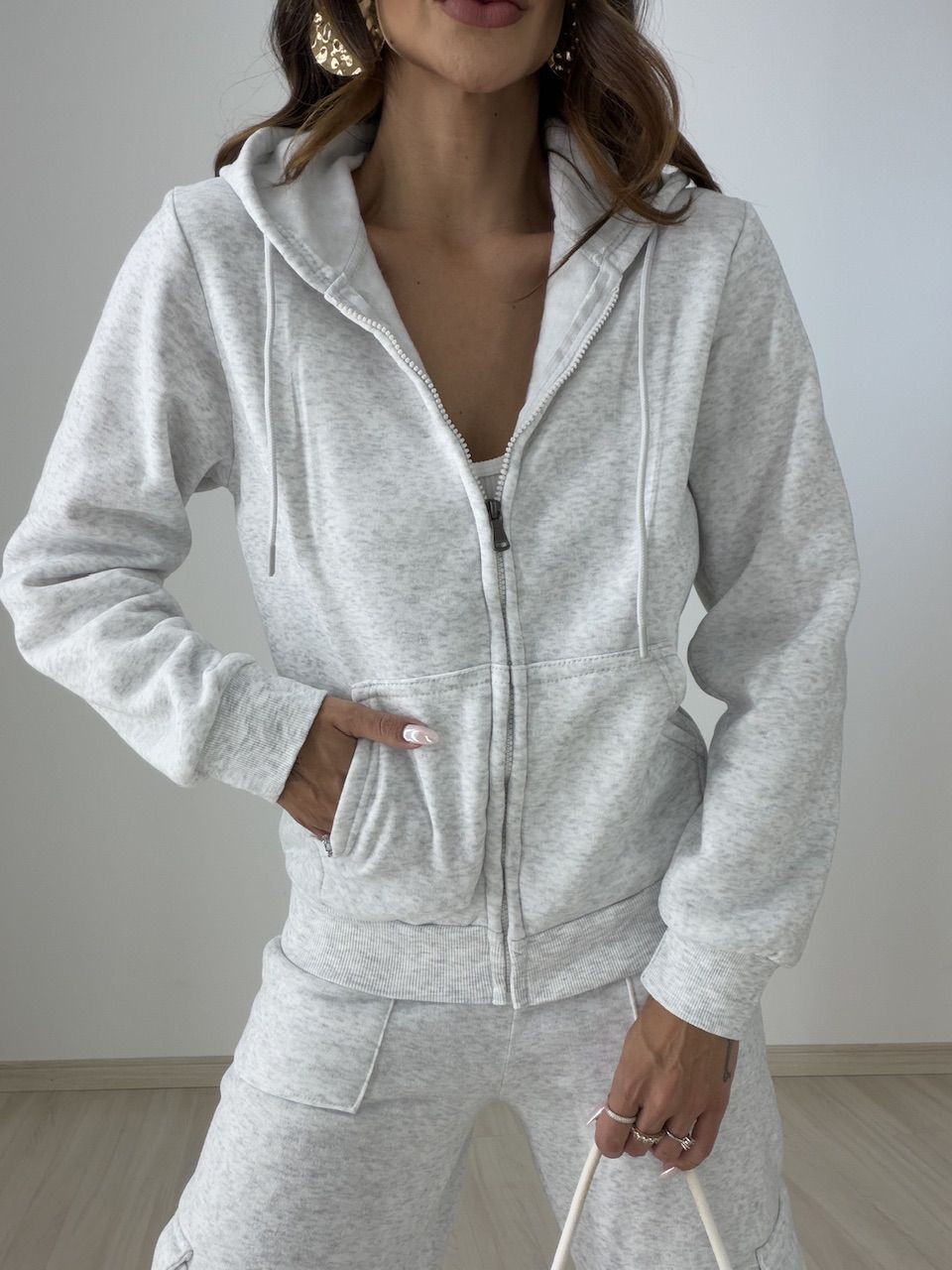 CONJUNTO ELEONORA MOLETOM MESCLA
