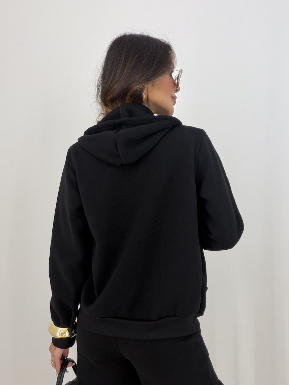 CONJUNTO ELEONORA MOLETOM PRETO