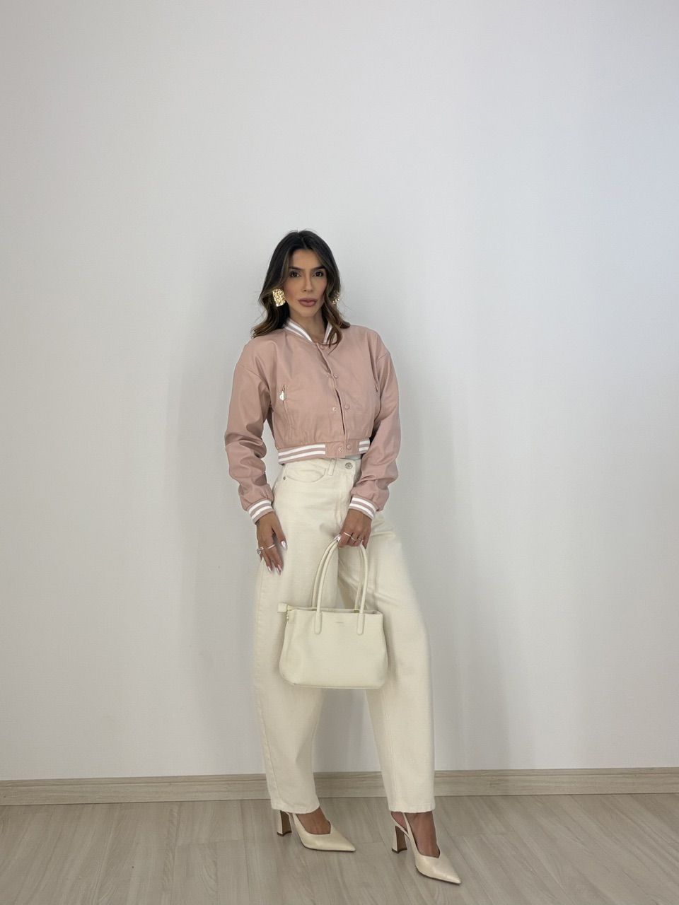 JAQUETA LUDMILA BOTÕES ROSA