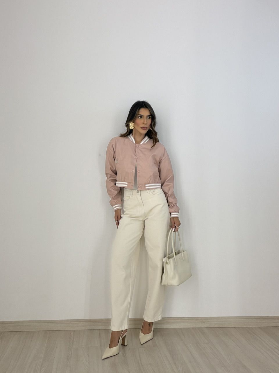 JAQUETA LUDMILA BOTÕES ROSA