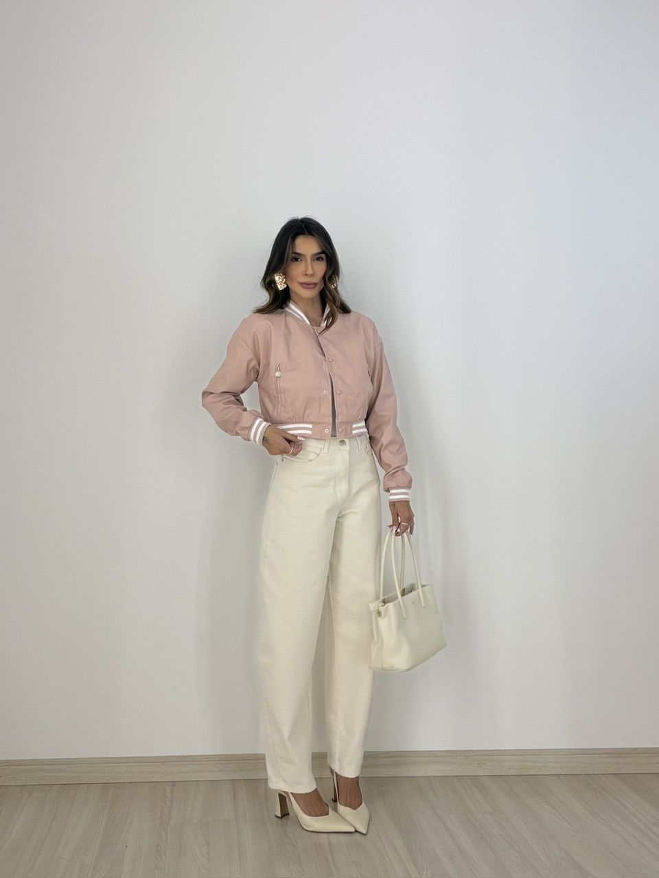 JAQUETA LUDMILA BOTÕES ROSA
