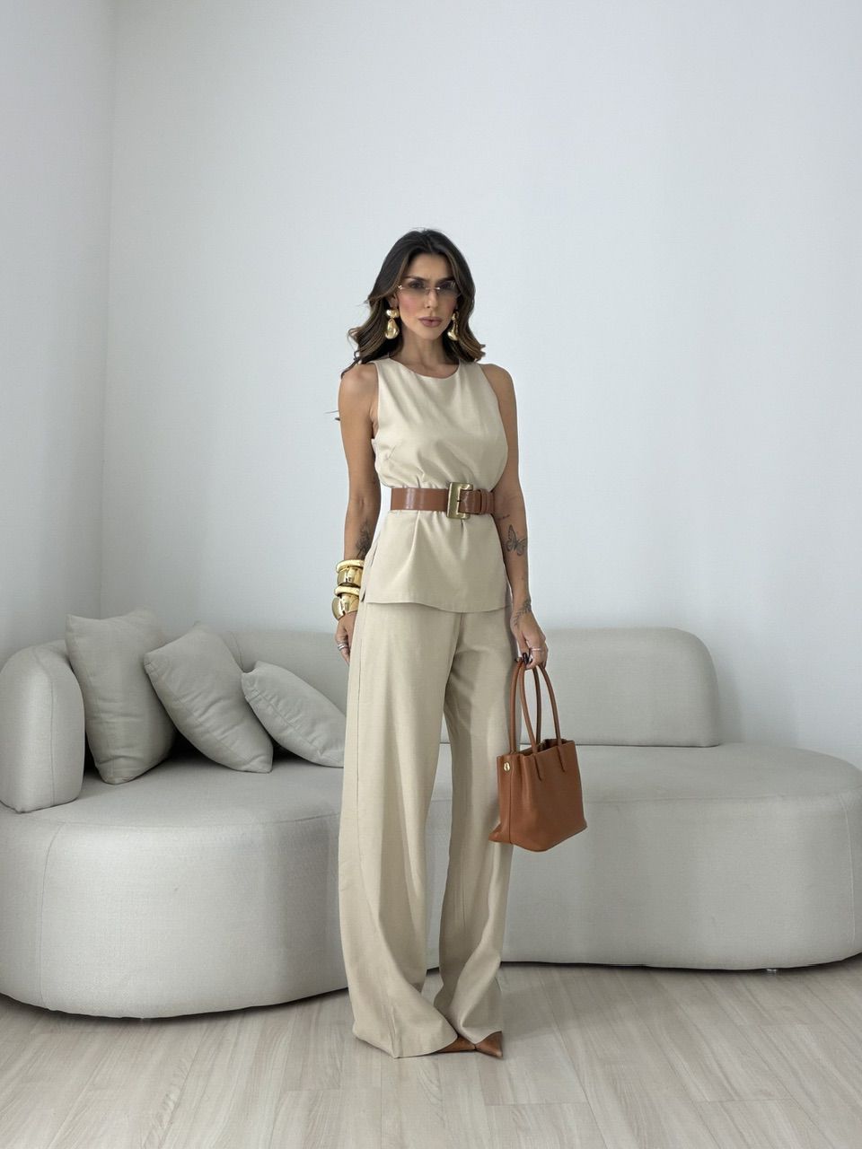 CONJUNTO MARIA PAULA CALÇA AREIA