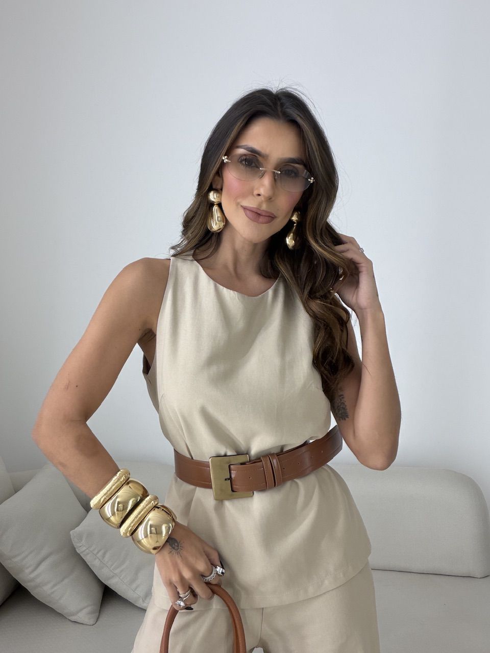 CONJUNTO MARIA PAULA CALÇA AREIA