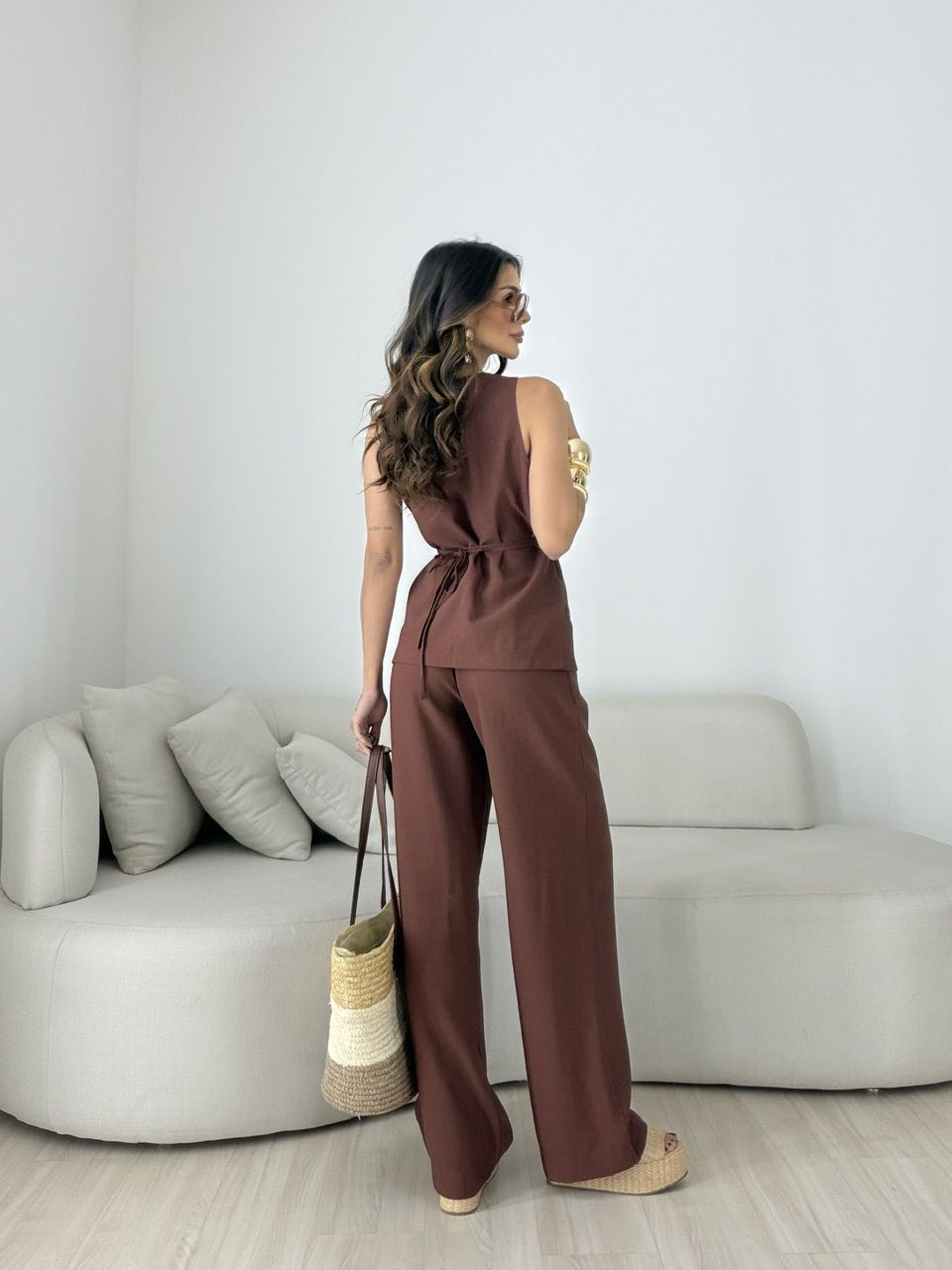 CONJUNTO MARIA PAULA CALÇA MARROM